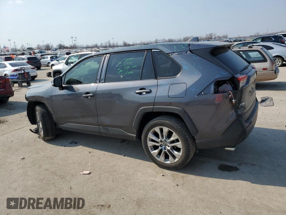2019 Toyota RAV4 XLE Premium with VIN JTMA1RFV7KD026132, listed as a Copart auction lot 48594395 with 34,671 mi miles and Salvage Title. Bid and sale history available at carsss.com. Image 2.