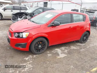 2013 Chevrolet Sonic LT with VIN 1G1JC6SH1D4205688, listed as a IAAI auction lot 41743824 with 21,440 mi miles. Bid and sale history available at carsss.com. Image 2.