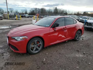 2018 Alfa Romeo Giulia with VIN ZARFAEDN3J7567151, listed as a Copart auction lot 85385364 with 0 mi miles and Salvage Title. Bid and sale history available at carsss.com. Image 1.