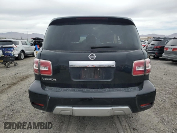 2017 Nissan Armada SV with VIN JN8AY2ND5H9005792, listed as a Copart auction lot 48800165 with 100,316 mi miles and Salvage Title. Bid and sale history available at carsss.com. Image 6.