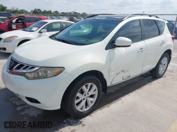 2011 Nissan Murano LE with VIN JN8AZ1MU8BW067074, listed as a IAAI auction lot 42161248 with 112,156 mi miles and . Bid and sale history available at carsss.com. Image 2.