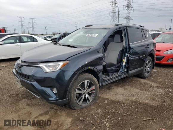 2017 Toyota RAV4 XLE with VIN JTMWFREV3HD102091, listed as a Copart auction lot 53815795 with 49,627 mi miles and Salvage Title. Bid and sale history available at DreamBid. Image 1.
