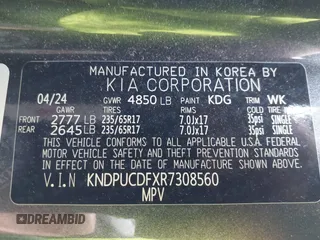 2024 Kia Sportage LX with VIN KNDPUCDFXR7308560, listed as a IAAI auction lot 41639527 with 27,371 mi miles and . Bid and sale history available at DreamBid. Image 9.