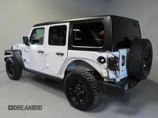 2022 Jeep Wrangler Unlimited Willys Sport with VIN 1C4HJXDN3NW263019, listed as a Copart auction lot 41880705 with 16,231 mi miles and Salvage Title. Bid and sale history available at DreamBid. Image 3.