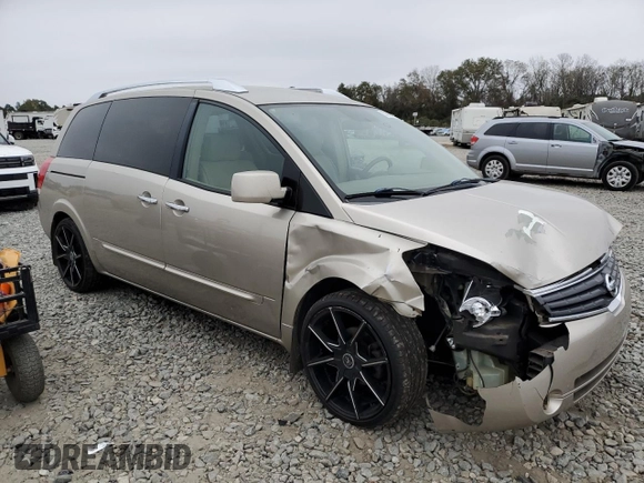 2007 Nissan Quest S with VIN 5N1BV28U07N116577, listed as a Copart auction lot 83698144 with 143,921 mi miles and Salvage Title. Bid and sale history available at carsss.com. Image 4.