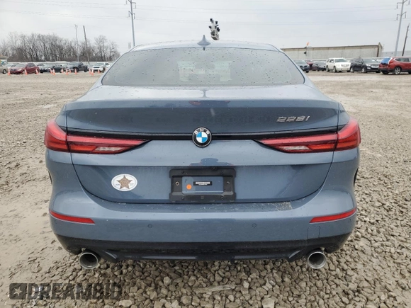 2022 BMW 2 Series 228i with VIN WBA53AK08N7L07962, listed as a Copart auction lot 44327845 with 8,844 mi miles and Salvage Title. Bid and sale history available at carsss.com. Image 6.
