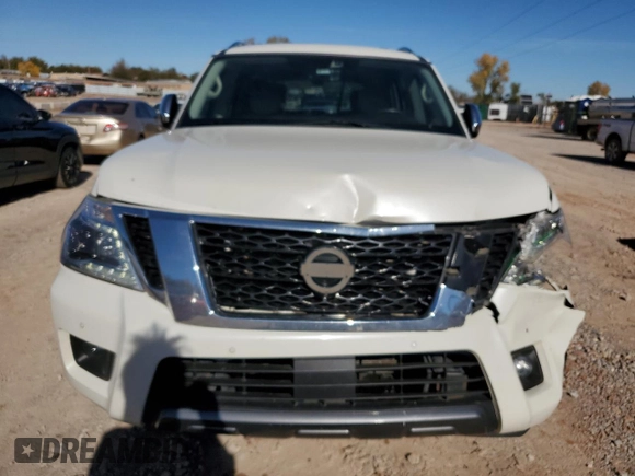 2020 Nissan Armada Platinum with VIN JN8AY2NF0L9360461, listed as a Copart auction lot 81579324 with 129,982 mi miles and Salvage Title. Bid and sale history available at carsss.com. Image 5.