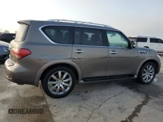 2014 Infiniti QX80 with VIN JN8AZ2NFXE9552731, listed as a Copart auction lot 53567965 with 0 mi miles and Salvage Title. Bid and sale history available at carsss.com. Image 3.
