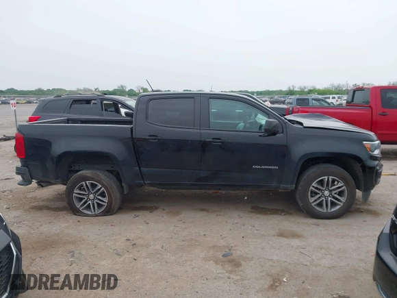 2021 Chevrolet Colorado 2WD Work Truck z VIN 1GCGSBEN5M1293788, wystawiony jako IAAI lot #42072335 z przebiegiem 66 806 mil mil oraz . Historia ofert i sprzedaży dostępna na DreamBid. Obrazek 13.