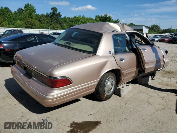 1996 Mercury Grand Marquis GS with VIN 2MELM74W3TX638675, listed as a Copart auction lot 57692154 with Not Provided miles and Non Repairable. Bid and sale history available at DreamBid. Image 3.