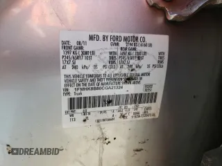 2012 Ford Explorer z VIN 1FMHK8B80CGA21324, wystawiony jako Copart lot #52968345 z przebiegiem Nie podano mil oraz Szkoda całkowita • Salvage title. Historia ofert i sprzedaży dostępna na DreamBid. Obrazek 14.