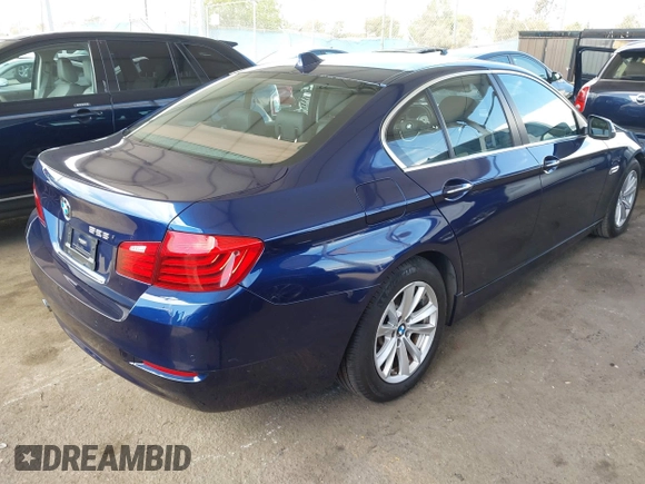 2016 BMW 5 Series 528i with VIN WBA5A5C52GG349375, listed as a IAAI auction lot 42013988 with 75,695 mi miles. Bid and sale history available at carsss.com. Image 4.