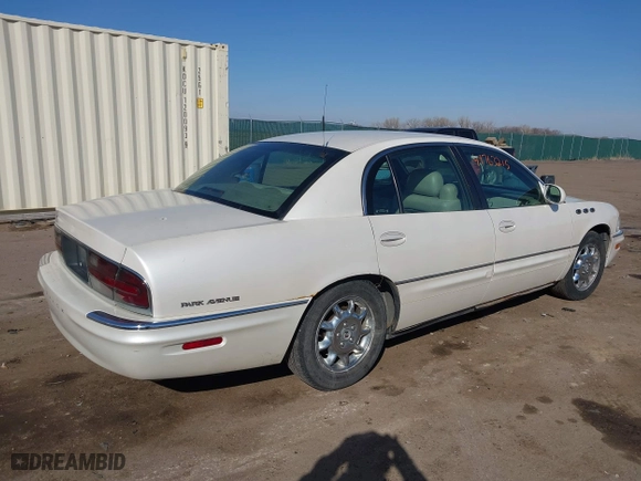2002 Buick Park Avenue with VIN 1G4CW54K424239451, listed as a IAAI auction lot 41763215 with 187,228 mi miles. Bid and sale history available at carsss.com. Image 4.