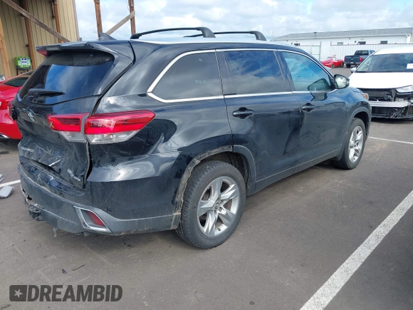2017 Toyota Highlander Limited with VIN 5TDDZRFH5HS451698, listed as a IAAI auction lot 42233035 with 79,746 mi miles and . Bid and sale history available at DreamBid. Image 4.