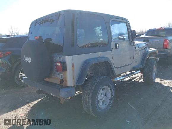 2002 Jeep Wrangler Sport with VIN 1J4FA49SX2P732367, listed as a IAAI auction lot 41805923 with 204,757 mi miles. Bid and sale history available at carsss.com. Image 4.
