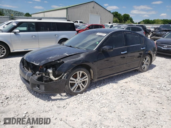 2008 Nissan Maxima 3.5 SE with VIN 1N4BA41E68C809414, listed as a Copart auction lot 58455924 with 0 mi miles and Salvage Title. Bid and sale history available at carsss.com. Image 1.