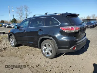 2015 Toyota Highlander Limited with VIN 5TDDCRFH6FS010841, listed as a Copart auction lot 89316875 with 75,873 mi miles and Salvage title. Bid and sale history available at DreamBid. Image 2.