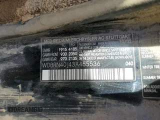 2003 Mercedes-Benz C 230 Kompressor z VIN WDBRN40J43A455536, wystawiony jako Copart lot #74631624 z przebiegiem Nie podano mil oraz Szkoda całkowita • Salvage title. Historia ofert i sprzedaży dostępna na DreamBid. Obrazek 13.