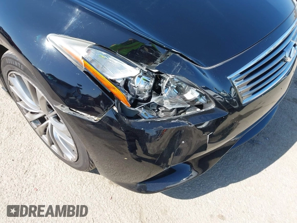 2013 Infiniti G37 IPL with VIN JN1CV6EK4DM923708, listed as a IAAI auction lot 41979485 with 189,976 mi miles. Bid and sale history available at carsss.com. Image 6.