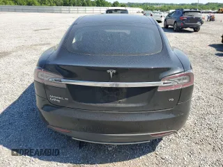 2016 Tesla Model S 70 with VIN 5YJSA1E17GF123934, listed as a Copart auction lot 55202865 with 132,027 mi miles and Salvage title. Bid and sale history available at DreamBid. Image 6.
