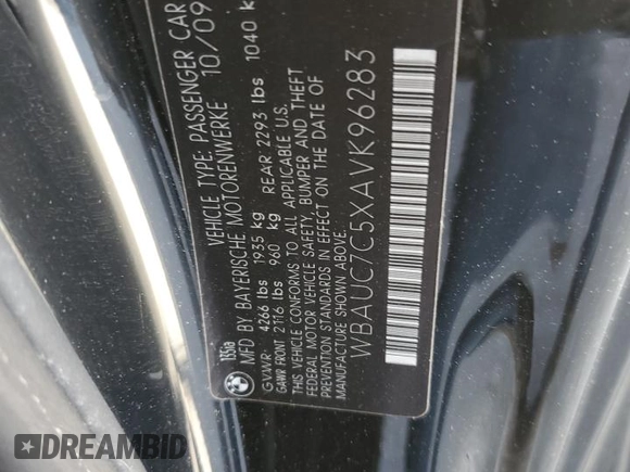 2010 BMW 1 Series 135i with VIN WBAUC7C5XAVK96283, listed as a Copart auction lot 41792315 with 142,364 mi miles and Salvage Title. Bid and sale history available at carsss.com. Image 14.