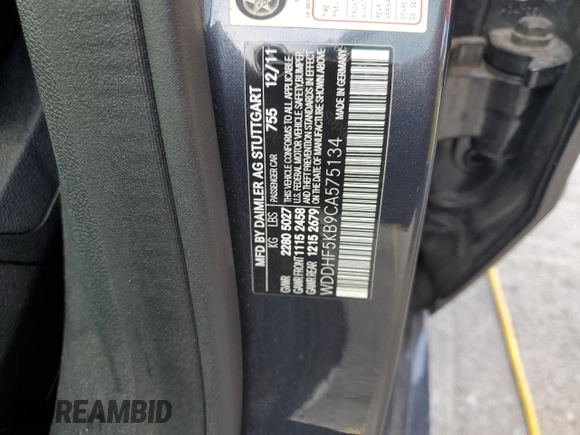 2012 Mercedes-Benz E 350 Luxury с VIN WDDHF5KB9CA575134, выставлен на аукционе Copart как лот 61008665 с пробегом 87 943 миль миль и Списание • Salvage title. История ставок и продаж доступна на DreamBid. Изображение 12.