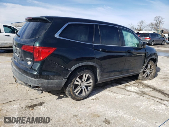 2017 Honda Pilot EX-L with VIN 5FNYF6H56HB008475, listed as a Copart auction lot 46135615 with 163,217 mi miles and Salvage Title. Bid and sale history available at DreamBid. Image 3.
