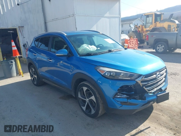 2016 Hyundai Tucson Eco with VIN KM8J3CA24GU054350, listed as a IAAI auction lot 41983769 with 132,424 mi miles. Bid and sale history available at carsss.com. Image 1.