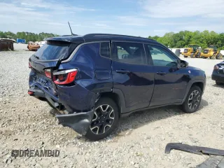 2021 Jeep Compass Trailhawk with VIN 3C4NJDDB1MT598484, listed as a Copart auction lot 55997655 with 25,257 mi miles and Salvage title. Bid and sale history available at DreamBid. Image 3.