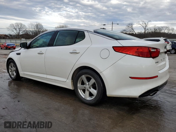 2015 Kia Optima LX with VIN KNAGM4A78F5608573, listed as a Copart auction lot 44223355 with 80,715 mi miles and Salvage Title. Bid and sale history available at carsss.com. Image 2.