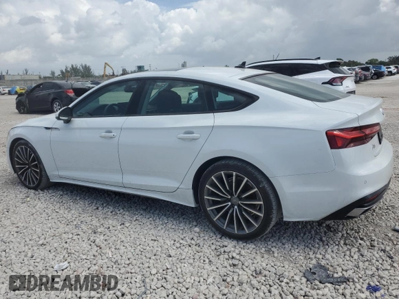 2023 Audi A5 Sportback Premium Plus with VIN WAUCBCF58PA041599, listed as a Copart auction lot 47951465 with 11,982 mi miles and Salvage Title. Bid and sale history available at carsss.com. Image 2.