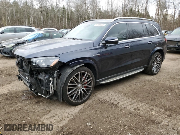 2021 Mercedes-Benz GLS with VIN 4JGFF8KEXMA299119, listed as a Copart auction lot 80966934 with 86,549 mi miles and Salvage Title. Bid and sale history available at carsss.com. Image 1.
