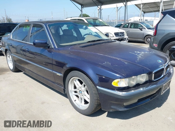 2001 BMW 7 Series 740iL with VIN WBAGH83451DP33964, listed as a IAAI auction lot 42223541 with 192,111 mi miles and . Bid and sale history available at DreamBid. Image 1.