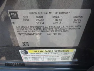 2010 Chevrolet Malibu 1LT with VIN 1G1ZC5EB2A4139586, listed as a IAAI auction lot 42132118 with 161,203 mi miles and . Bid and sale history available at DreamBid. Image 9.
