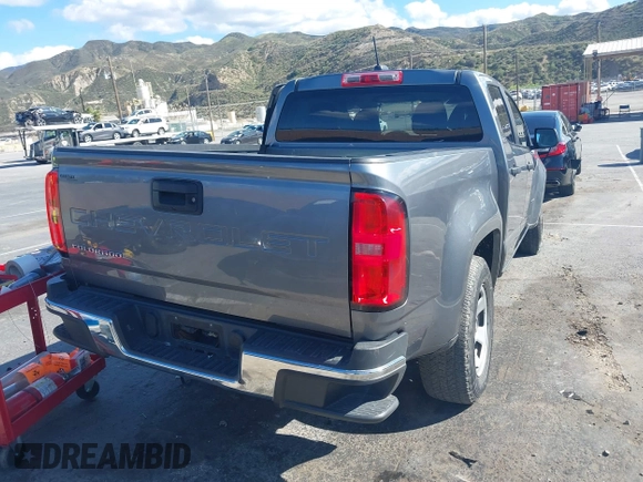 2021 Chevrolet Colorado 2WD Work Truck z VIN 1GCGSBEA5M1130412, wystawiony jako IAAI lot #41935021 z przebiegiem 56 475 mil mil oraz . Historia ofert i sprzedaży dostępna na DreamBid. Obrazek 4.
