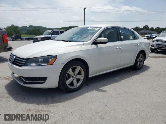 2013 Volkswagen Passat SE with VIN 1VWBH7A34DC060044, listed as a Copart auction lot 57180325 with 232,115 mi miles and Salvage title. Bid and sale history available at DreamBid. Image 1.