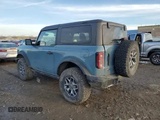 2023 Ford Bronco with VIN 1FMDE5CP6PLB92831, listed as a Copart auction lot 46227895 with 19,065 mi miles and Salvage Title. Bid and sale history available at carsss.com. Image 2.