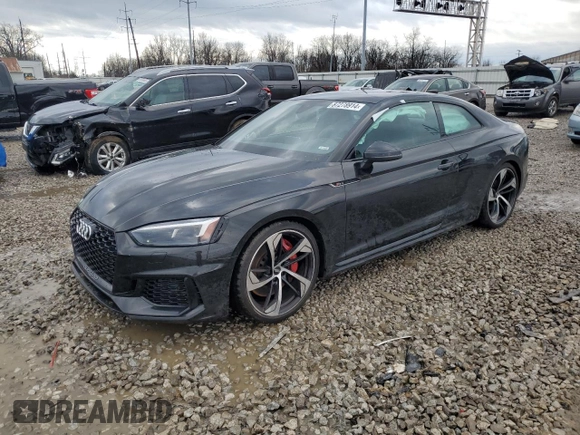 2018 Audi RS 5 z VIN WUAPWAF59JA904790, wystawiony jako Copart lot #87278914 z przebiegiem 81 481 mil mil oraz Szkoda całkowita • Salvage title. Historia ofert i sprzedaży dostępna na DreamBid. Obrazek 1.