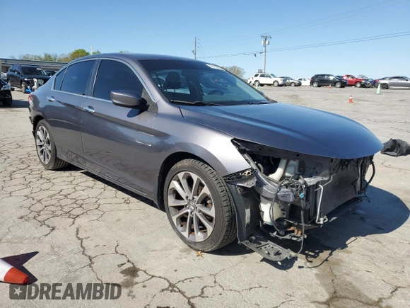 2014 Honda Accord Sedan Sport with VIN 1HGCR2F51EA178956, listed as a Copart auction lot 53116995 with 106,687 mi miles and Salvage Title. Bid and sale history available at carsss.com. Image 4.