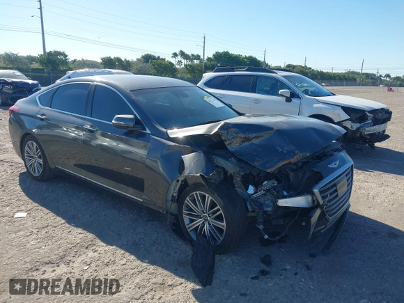 2018 Genesis G80 3.8L z VIN KMHGN4JE7JU226740, wystawiony jako IAAI lot #41821284 z przebiegiem 87 081 mil mil oraz . Historia ofert i sprzedaży dostępna na DreamBid. Obrazek 1.