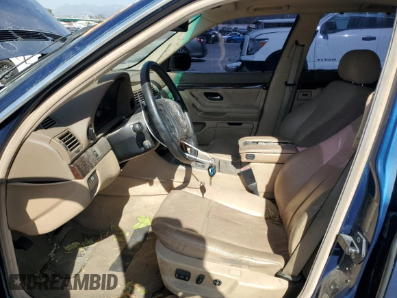 2001 BMW 7 Series 740iA with VIN WBAGG83441DN88645, listed as a Copart auction lot 47243405 with 0 mi miles and Clean Title. Bid and sale history available at carsss.com. Image 7.