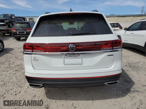 2024 Volkswagen Atlas SE with VIN 1V2LR2CAXRC548312, listed as a Copart auction lot 48427095 with 16,051 mi miles and Salvage title. Bid and sale history available at DreamBid. Image 6.