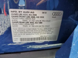2019 Audi SQ5 Premium Plus with VIN WA1B4AFY2K2132694, listed as a Copart auction lot 51310185 with 22,753 mi miles and Salvage Title. Bid and sale history available at carsss.com. Image 13.