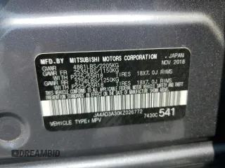 2019 Mitsubishi Outlander SE с VIN JA4AD3A30KZ026772, выставлен на аукционе Copart как лот 62219675 с пробегом 128 507 миль миль и Списание • Salvage title. История ставок и продаж доступна на DreamBid. Изображение 13.