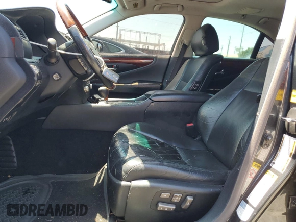 2010 Lexus LS 460 with VIN JTHBL5EF2A5092421, listed as a Copart auction lot 66756174 with 214,879 mi miles and Salvage title. Bid and sale history available at DreamBid. Image 7.