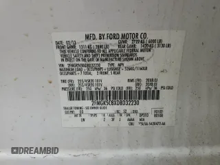 2013 Ford Flex SEL with VIN 2FMGK5C8XDBD32230, listed as a Copart auction lot 44051775 with 155,781 mi miles and Salvage Title. Bid and sale history available at carsss.com. Image 14.