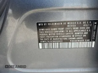 2012 Volkswagen Jetta TDI w/Sunroof with VIN 3VWPL7AJ9CM698922, listed as a Copart auction lot 60652635 with 118,806 mi miles and Salvage title. Bid and sale history available at DreamBid. Image 12.