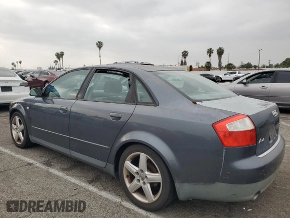 2002 Audi A4 1.8T with VIN WAULC68E02A307556, listed as a Copart auction lot 49934045 with 114,996 mi miles and Clean title. Bid and sale history available at DreamBid. Image 2.
