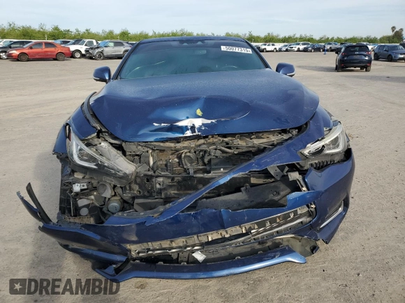 2017 Infiniti Q60 Sport with VIN JN1EV7EK4HM362673, listed as a Copart auction lot 50077315 with 82,992 mi miles and Salvage Title. Bid and sale history available at DreamBid. Image 5.