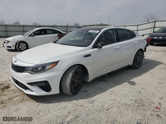 2019 Kia Optima SX with VIN 5XXGW4L25KG335015, listed as a Copart auction lot 49240855 with 51,933 mi miles and Salvage Title. Bid and sale history available at carsss.com. Image 1.